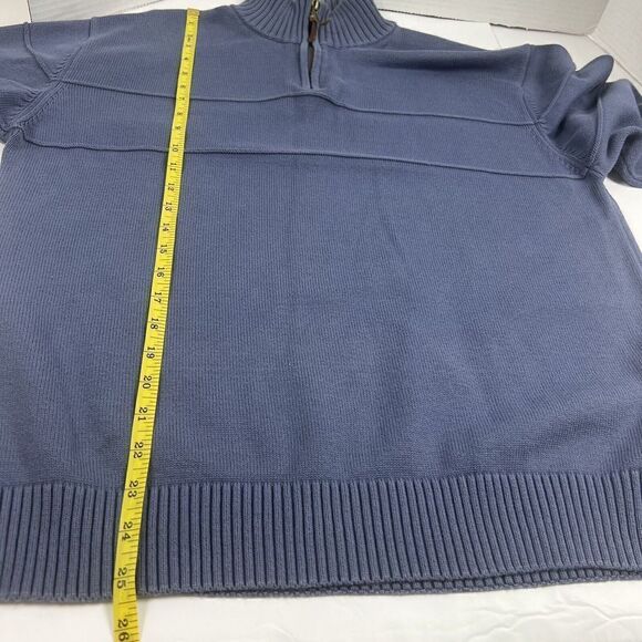 Men' Blue Pendleton Sweater 1/4 Zip Size Medium Blue - Picture 10 of 11